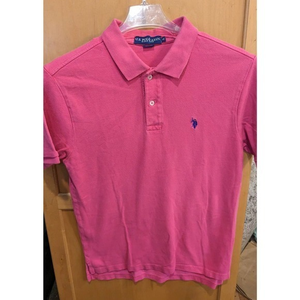 US polo association Mens Medium pink short Sleeve Button Down‎ Shirt Casual Polo